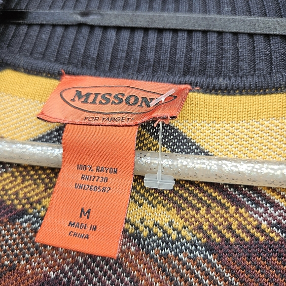 MISSONI for Target Multicolor Zigzag Knit Open Front Long Cardigan Sweater Mediu - Picture 2 of 10